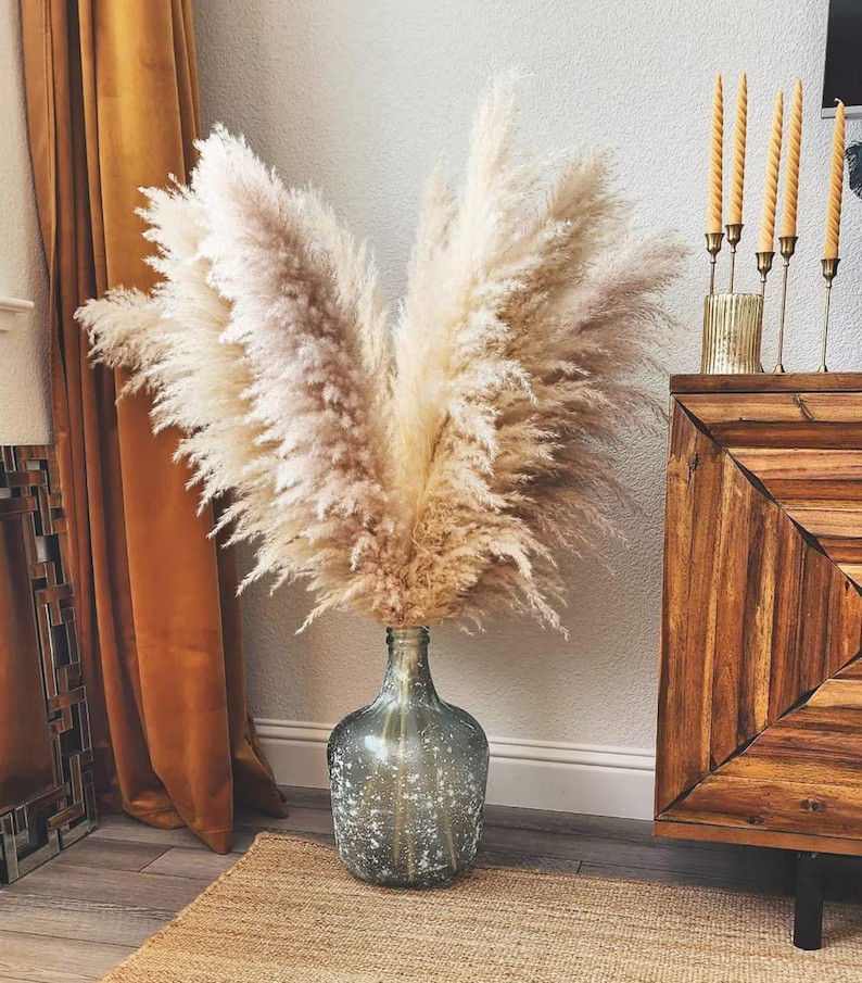 Wild Usa-grown PAMPAS GRASS 2-4ft Eco-friendly Dried Flowers for Home Decor Boho Rustic Style Wed... | Etsy (US)