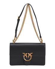 Leather Classic Love Birds Shoulder Bag With Leather And Chain Strap | Handbags | Marshalls | Marshalls