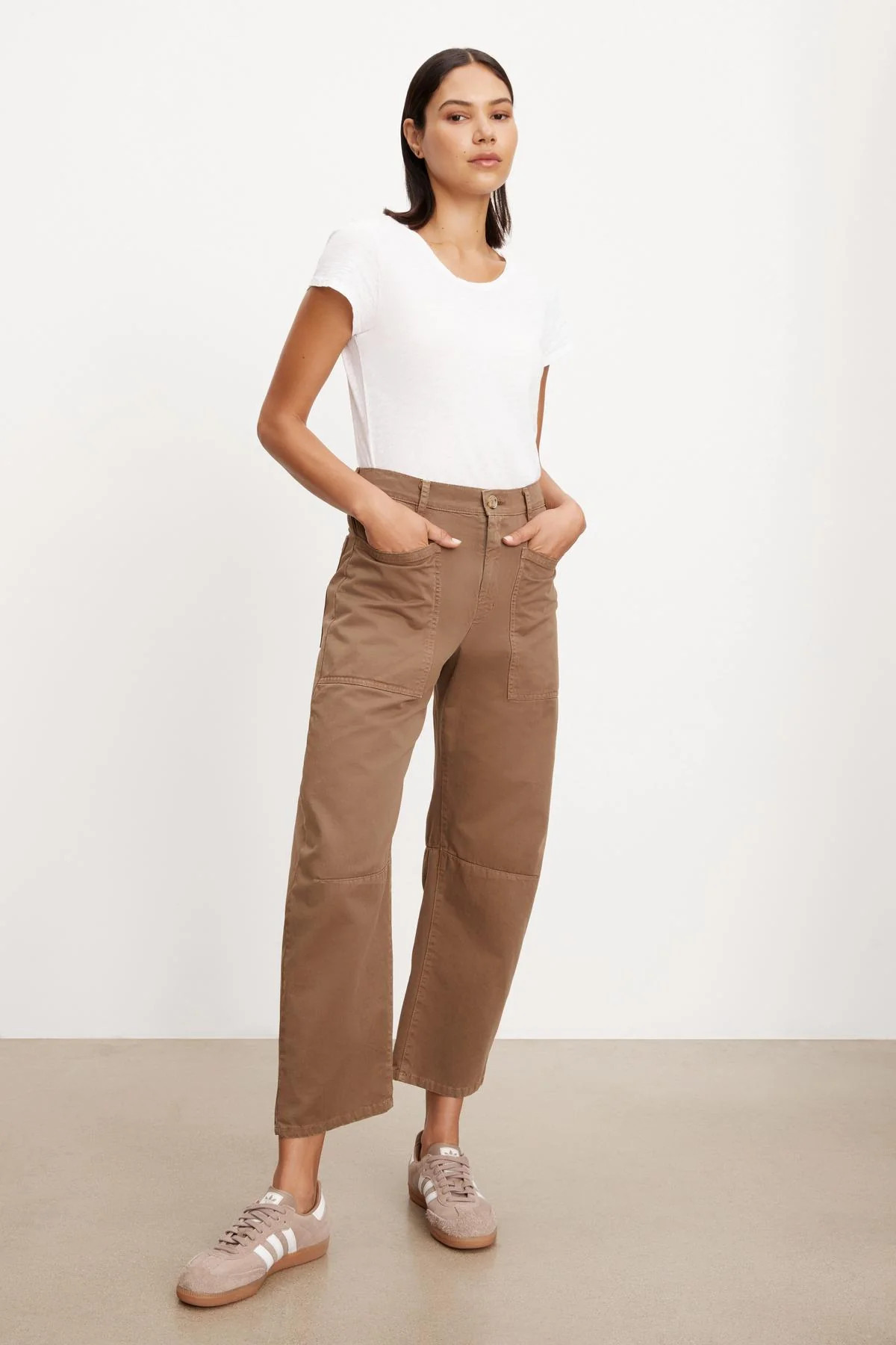 BRYLIE COTTON SANDED TWILL UTILITY PANT | Velvet by Graham & Spencer