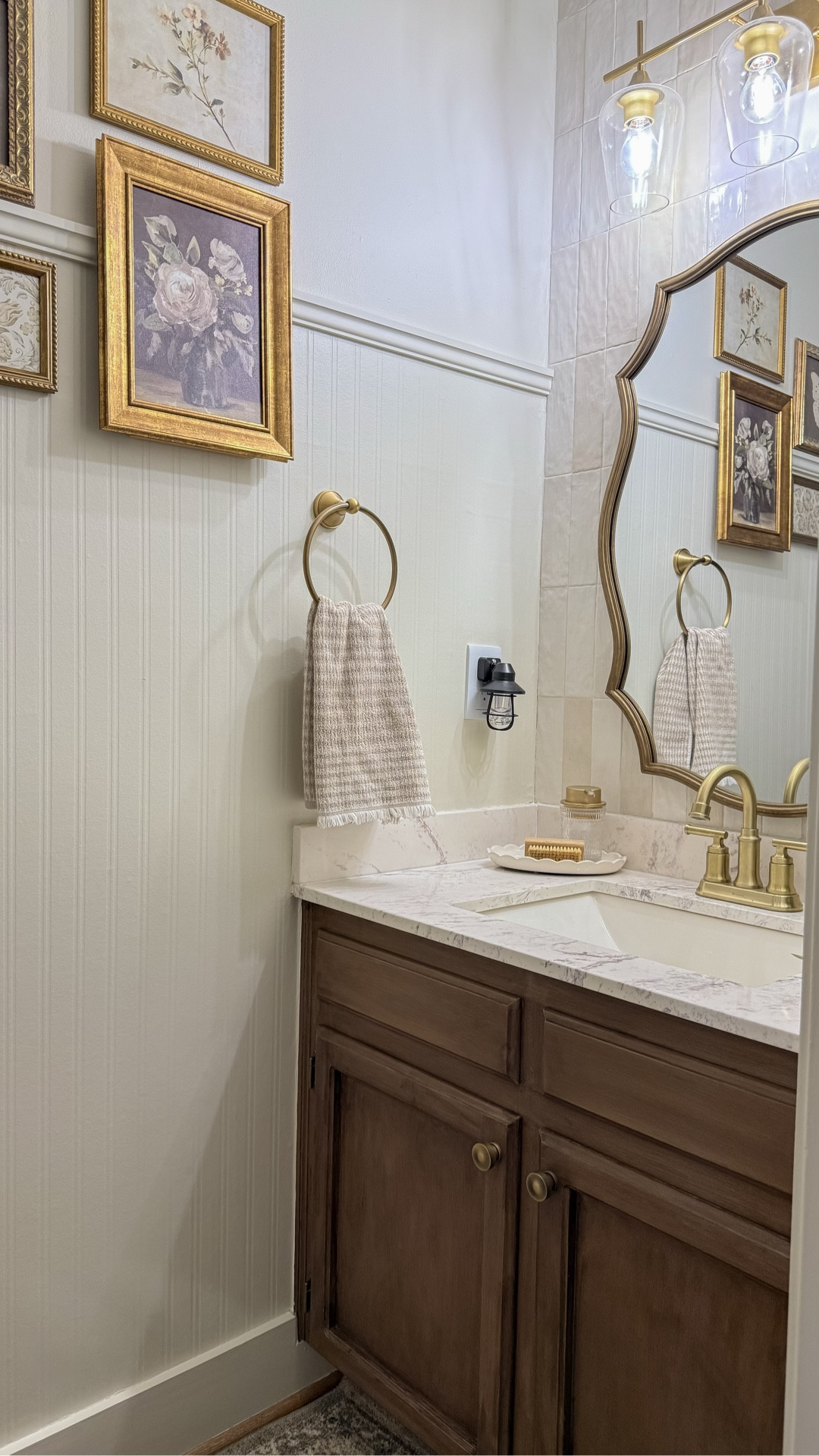 Powder room refresh details… from plain to cozy cottage charm 

#LTKStyleTip #LTKFindsUnder50 #LTKHome
