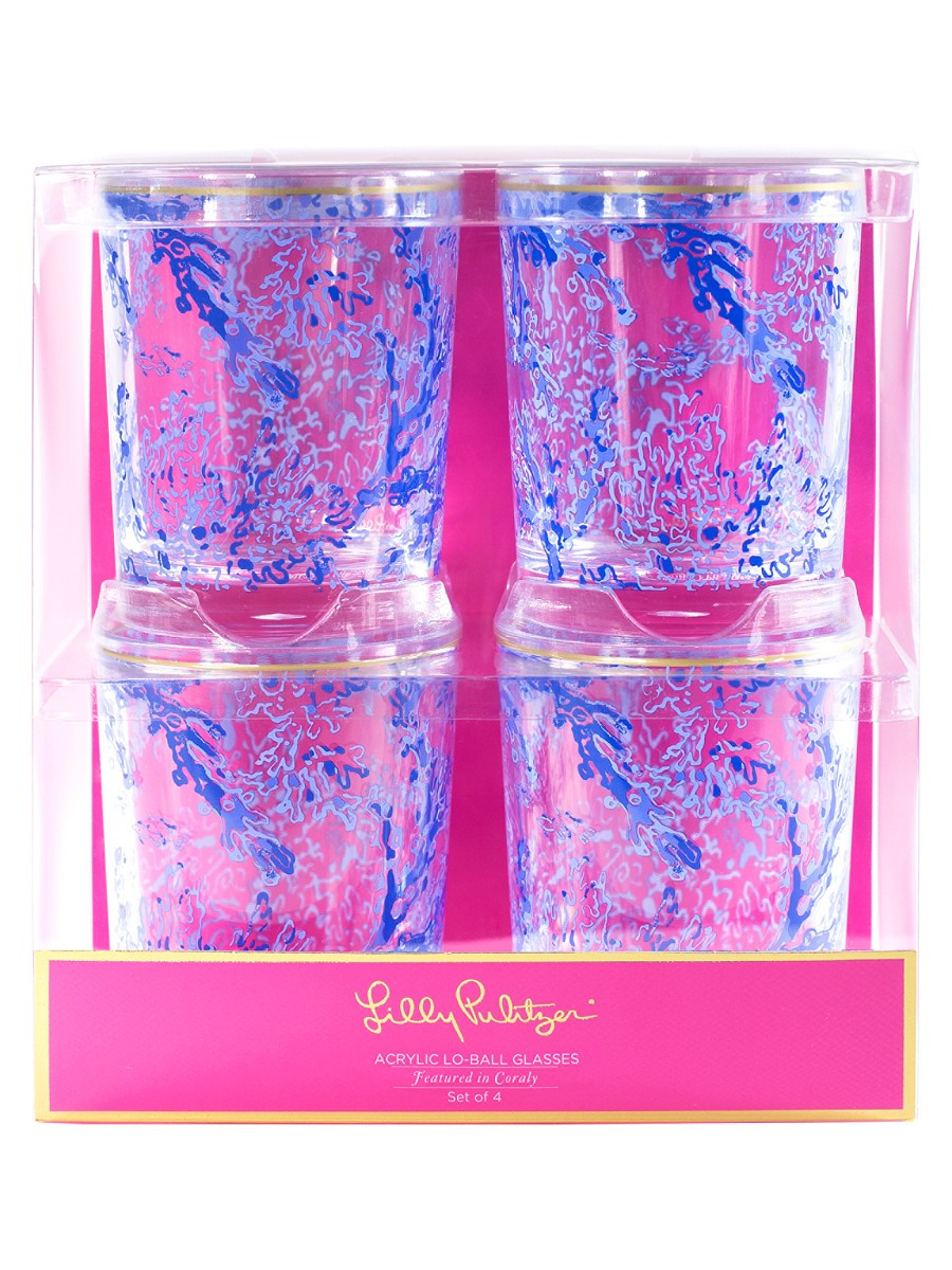 Lilly Pulitzer Coraly 4-Piece Low-Ball Glasses Set | Saks Fifth Avenue OFF 5TH