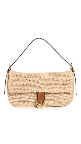 STAUD Women's Harlow Raffia Shoulder Bag, Natural/Tan, One Size | Amazon (US)