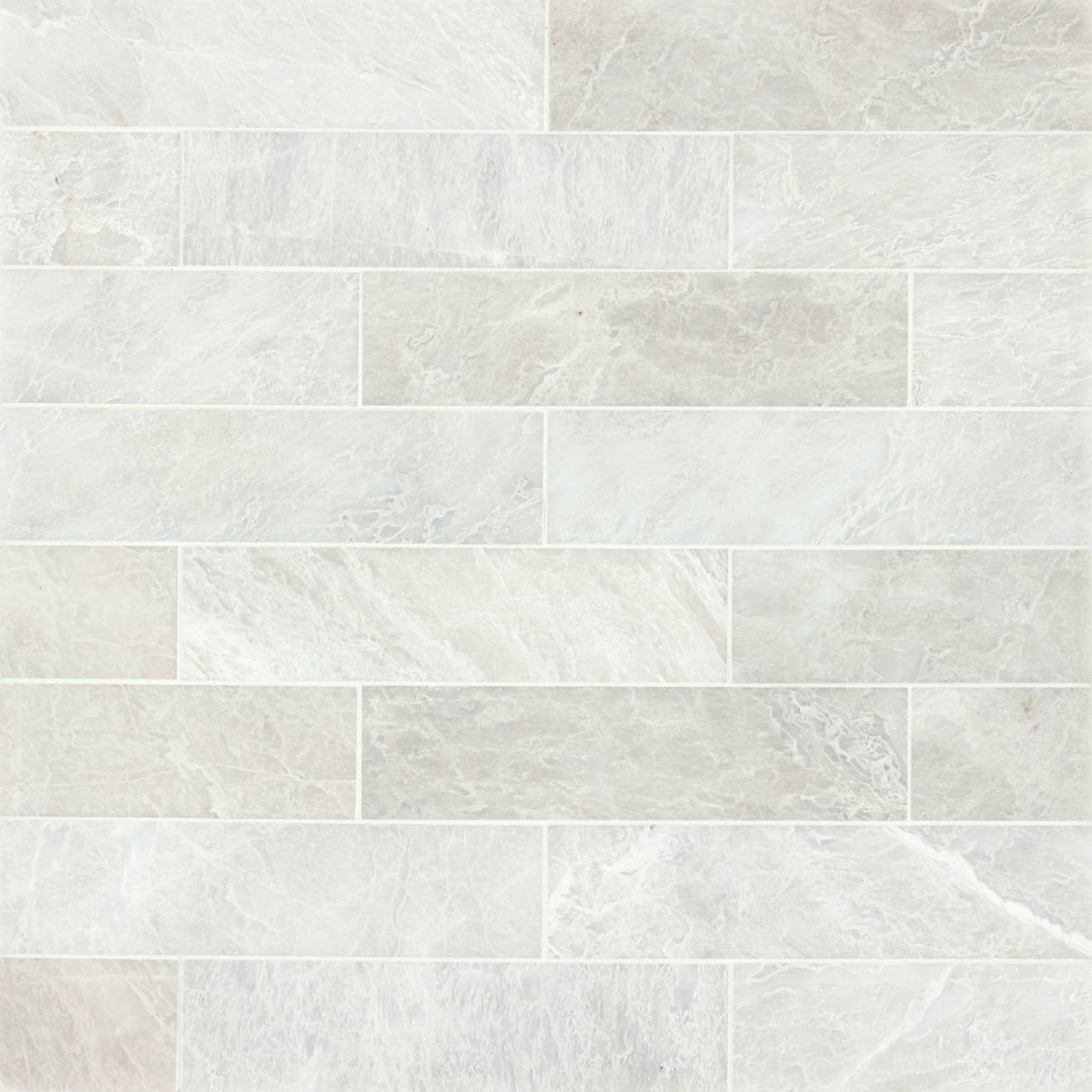 Iceberg White 3" x 12" Brushed Marble | Bedrosians Tile and Stone
