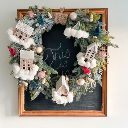 Anthropologie DIY Christmas wreath. Decor pieces are from target, Etsy, Walmart and amazon! You can recreate it this decor easily :)

#LTKSeasonal #LTKHoliday #LTKhome
