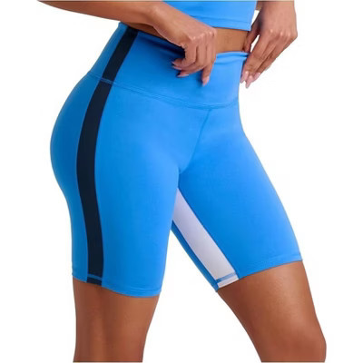 POPSUGAR PS Biker Shorts Women - 8.5" Workout Shorts Women with Pockets High Waisted Yoga Running Gym Spandex Shorts Bright Sky Small | Target