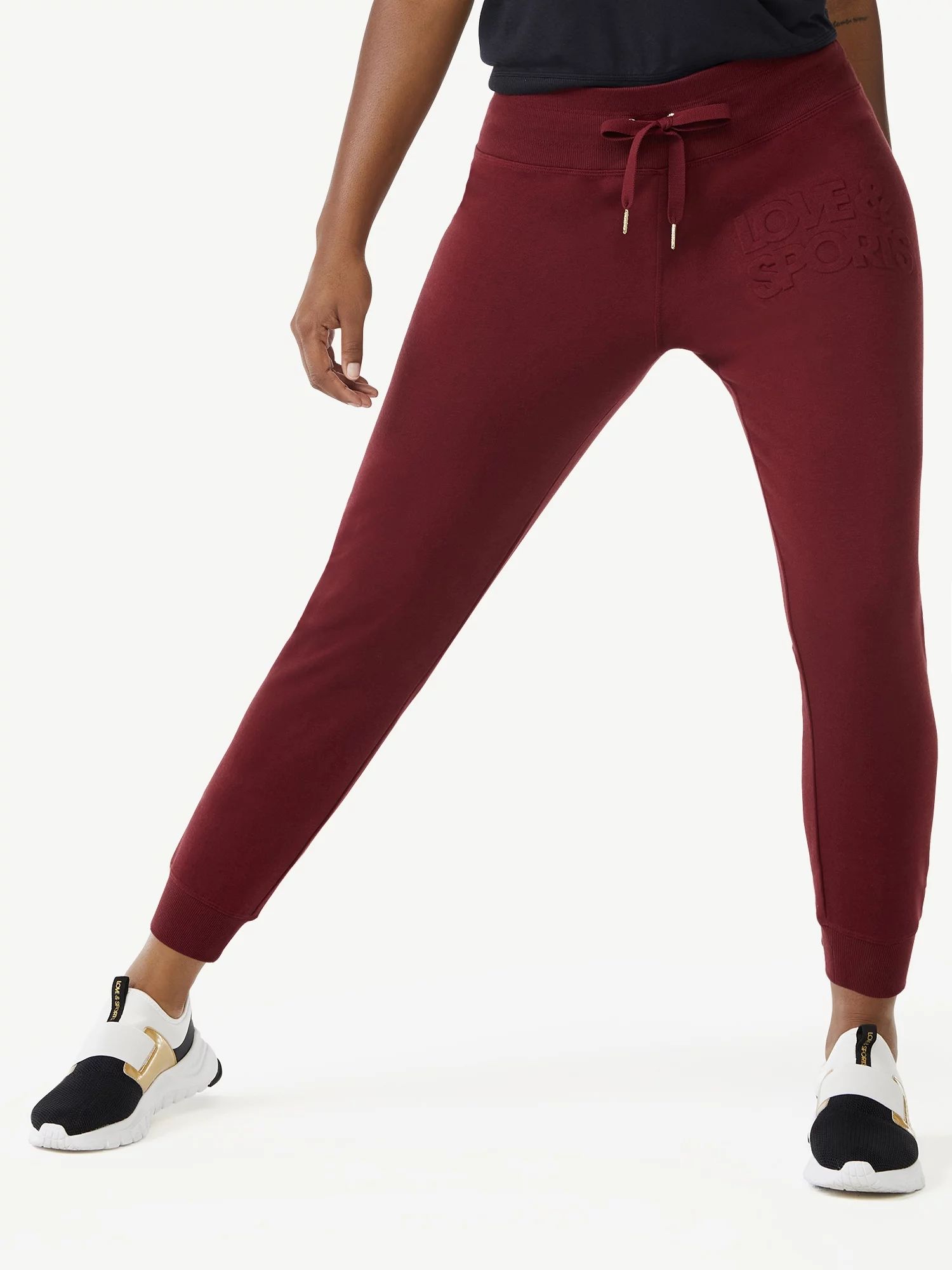 Love & Sports Women's Embossed Logo Jogger Pants | Walmart (US)