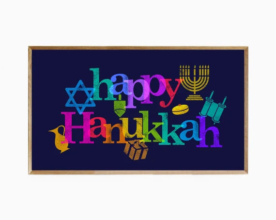 Samsung Frame TV Art Hanukkah Frame TV Artwork Happy - Etsy | Etsy (US)