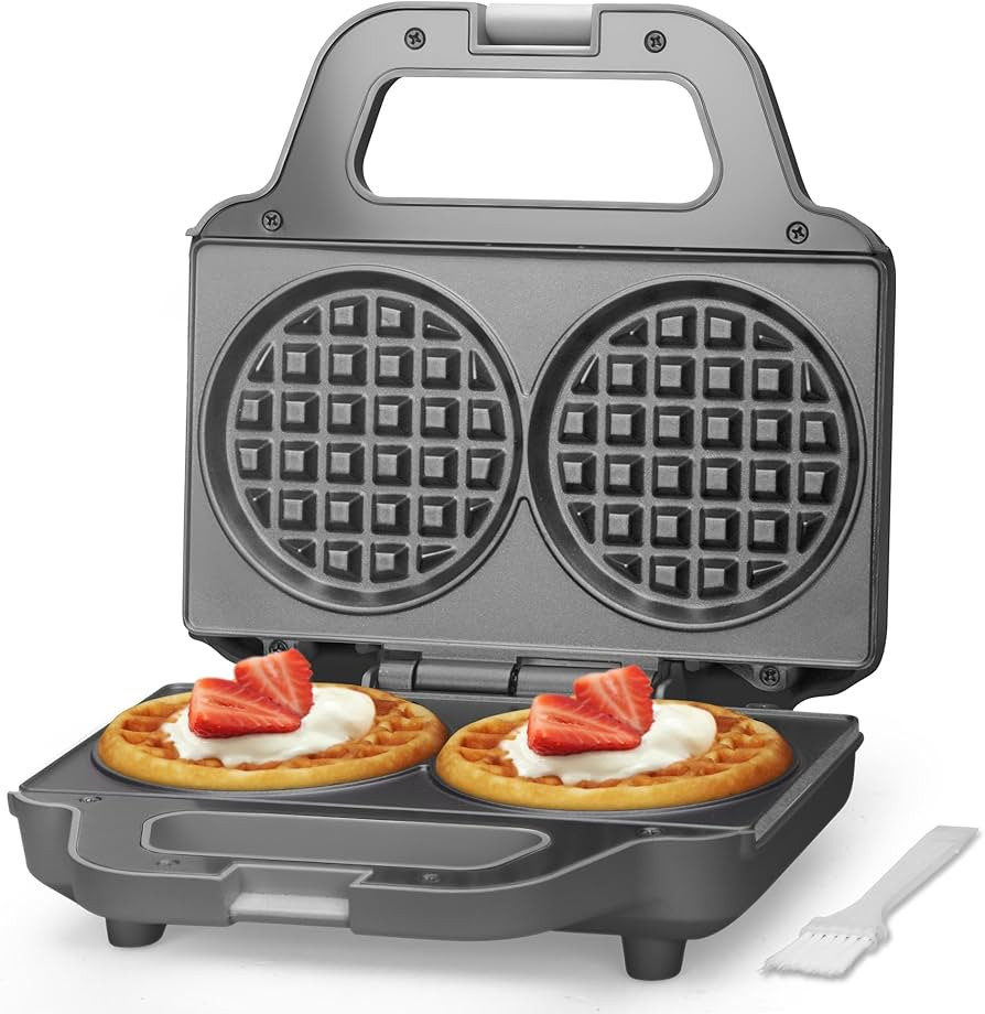 SugarWhisk 4 Inch Double Mini Waffle Maker Machine, Chaffle Maker, Waflera Electrica, Small Waffl... | Amazon (US)