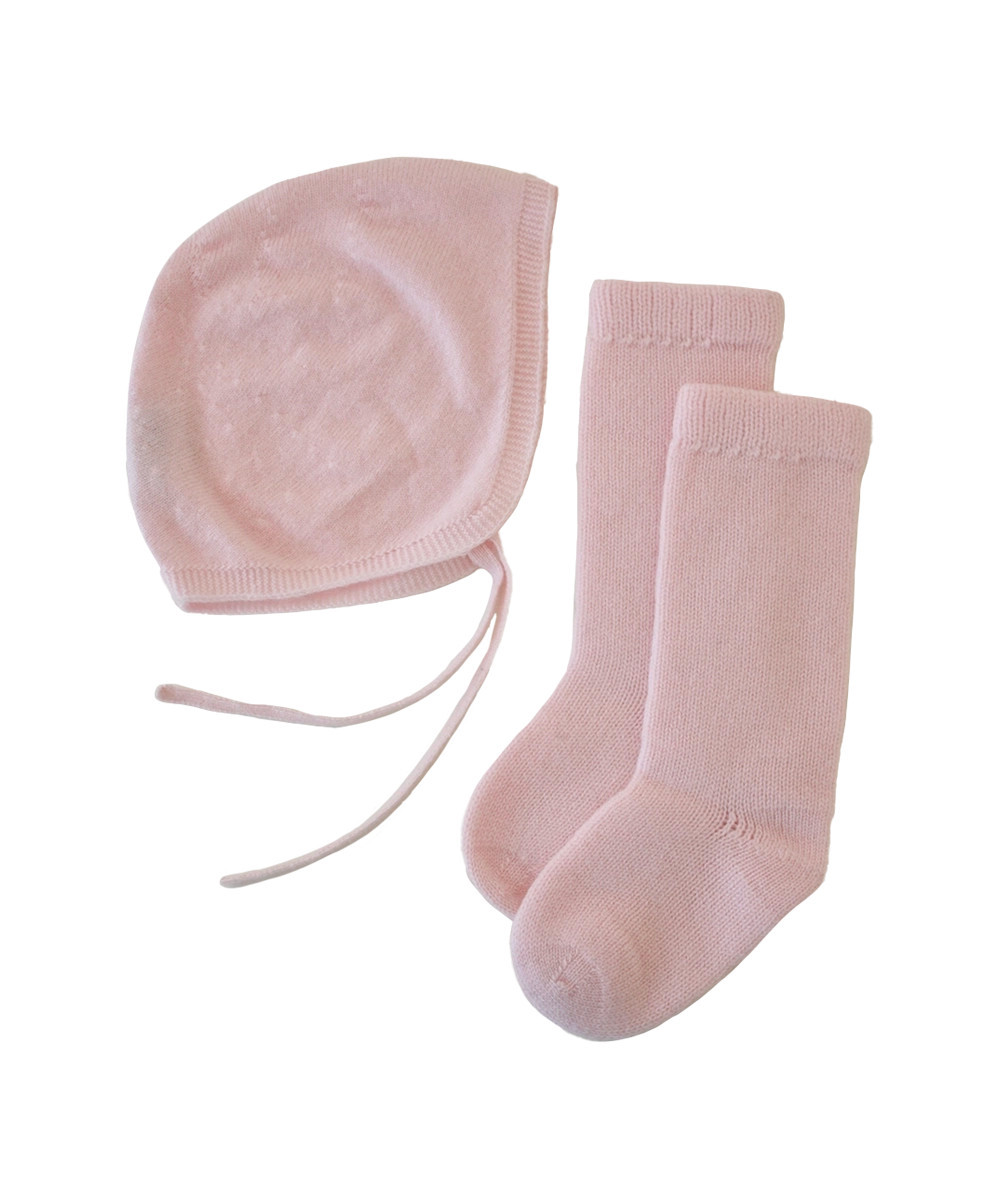 Baby Bonnet + Socks Gift Set - Peony | AU Baby