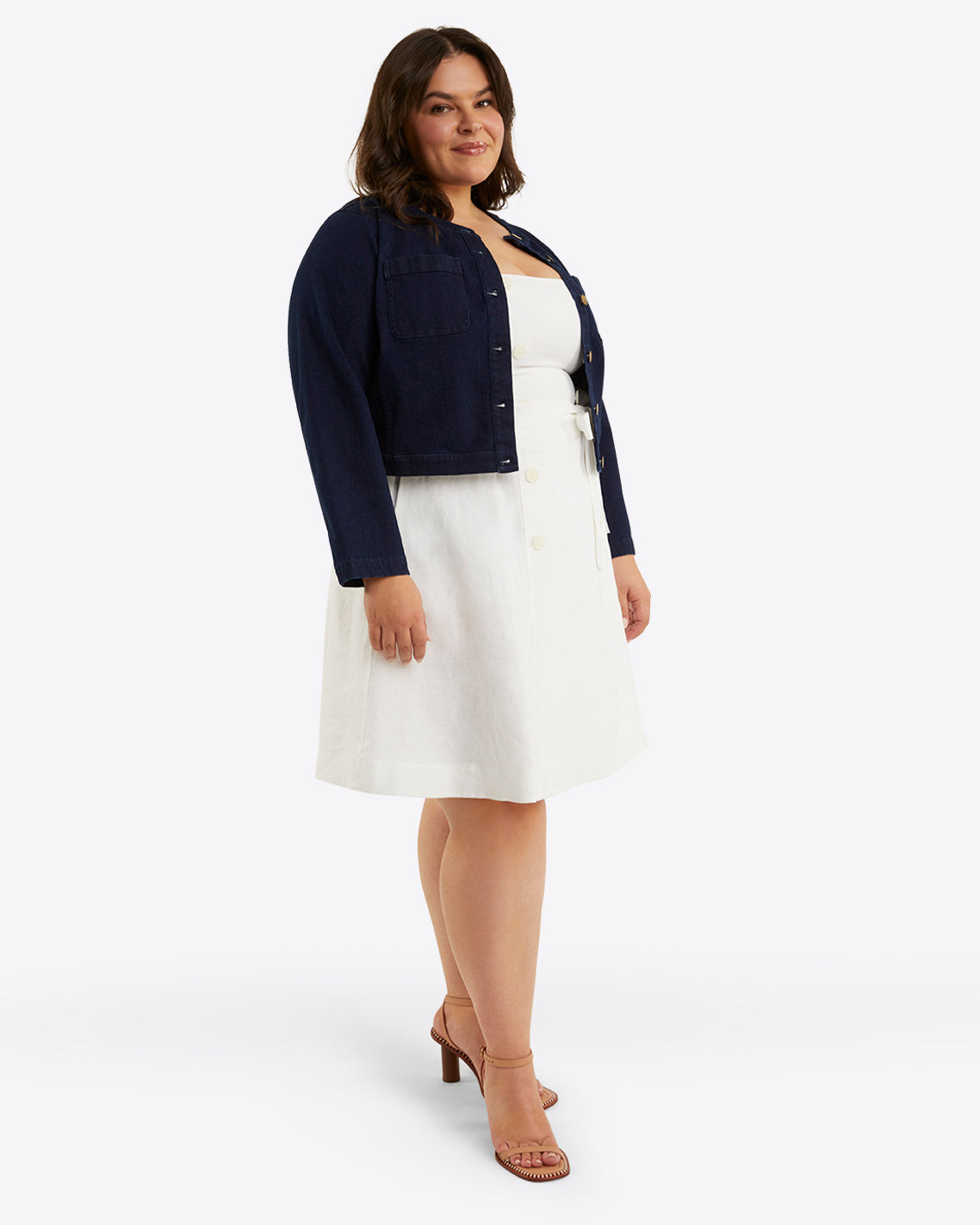 Kylie Love Circle Mini Dress in Linen | Draper James (US)