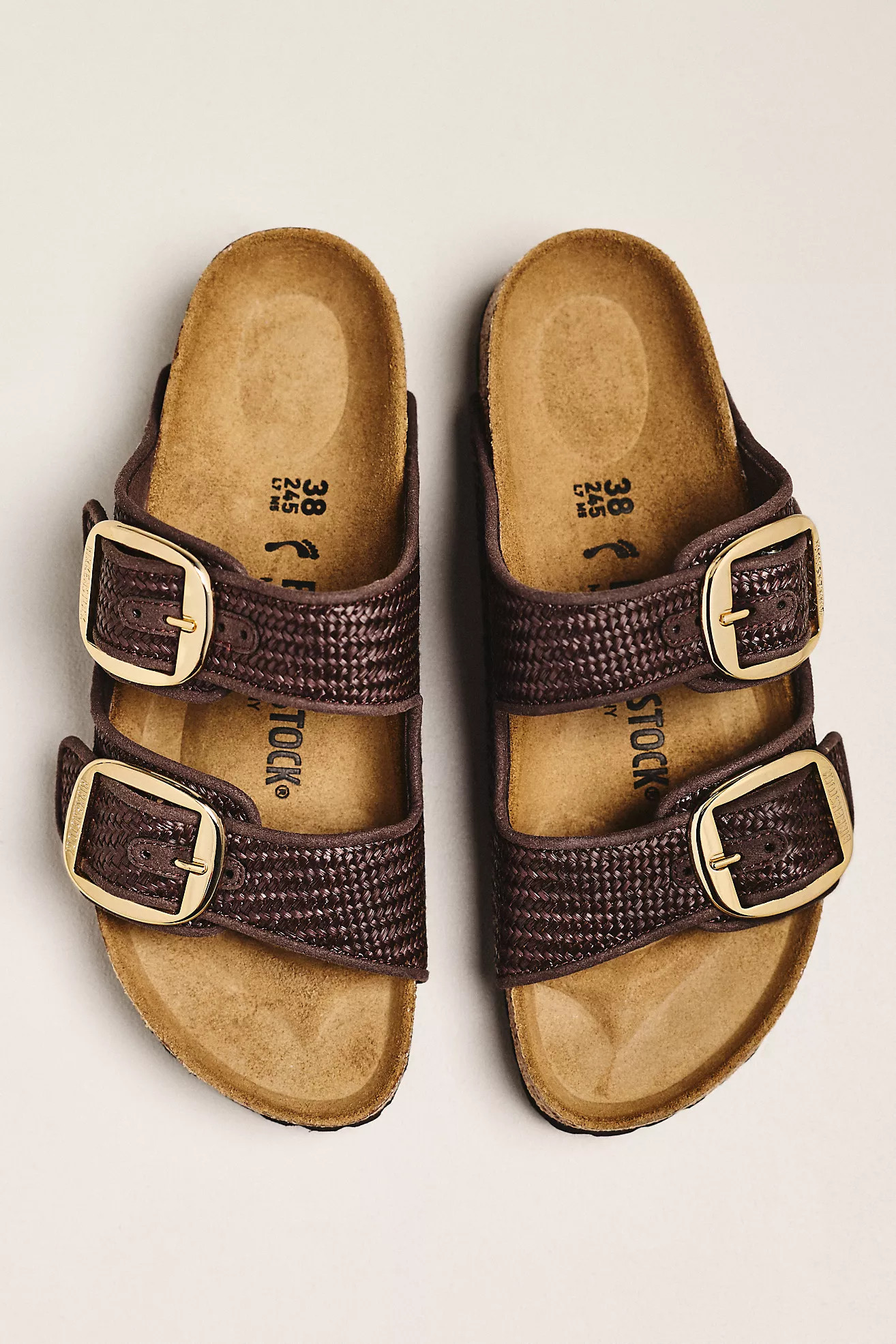 Birkenstock Arizona Big Buckle Raffia Sandals | Anthropologie (US)