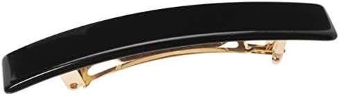 France Luxe Luxury Rectangle Barrette, Black - Classic French Design for Everyday Wear | Amazon (US)