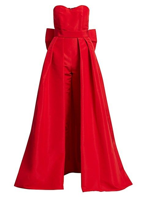 Silk Faille Bow-Back Jumpsuit with Convertible Skirt | Saks Fifth Avenue
