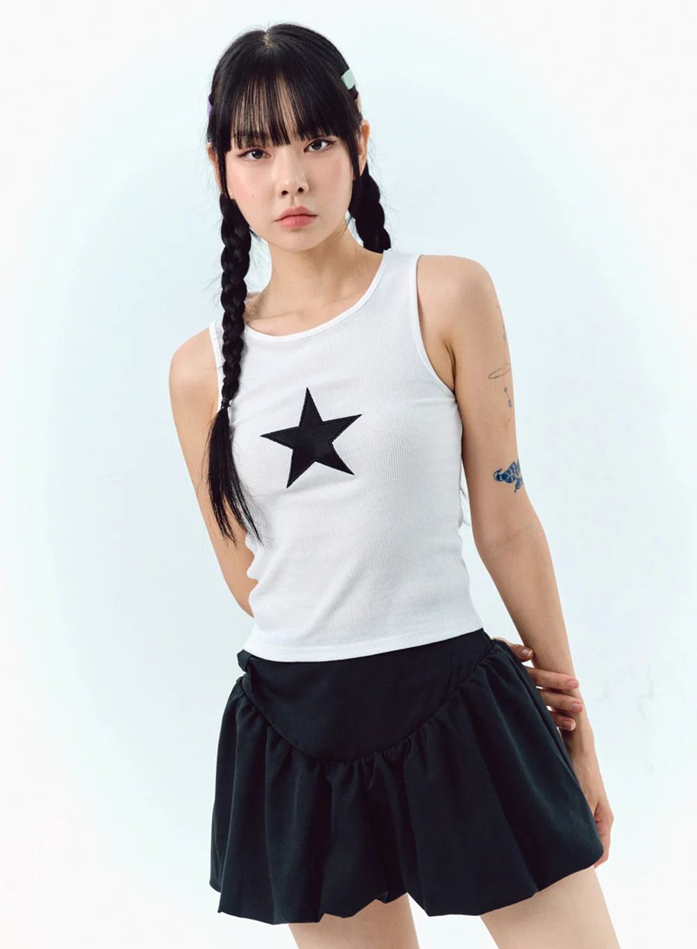 Star Graphic Tank Top IL328 | Lewkin