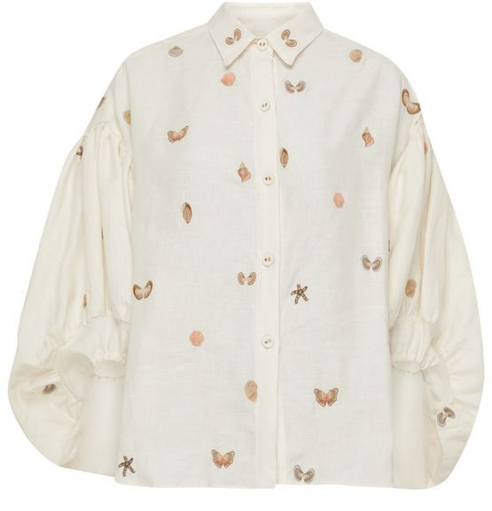 Agar Caracola shirt with puffed sleeves - AGUA BY AGUA BENDITA | 24S US