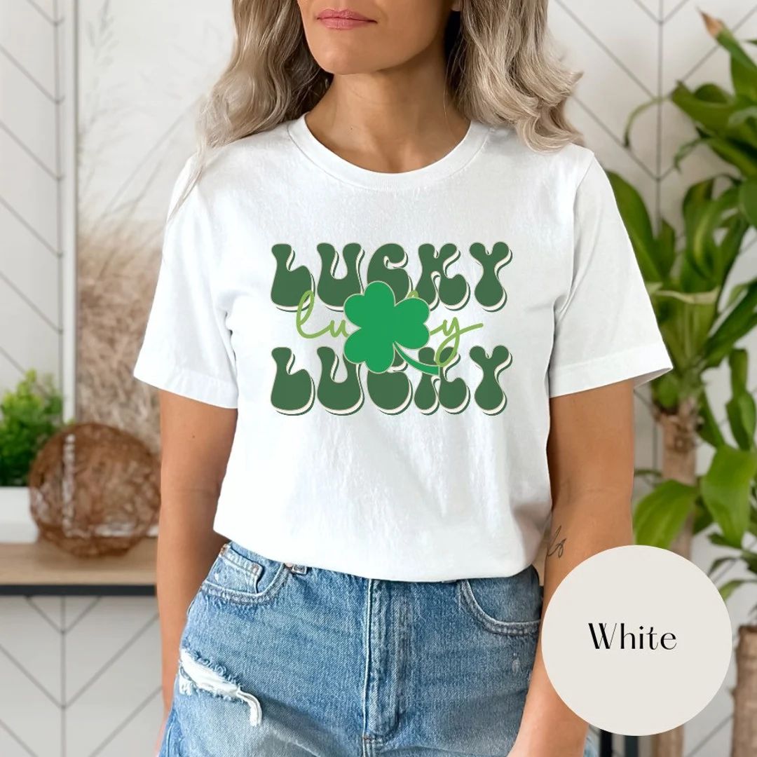 Lucky St Patricks Day Shirt  Lucky Shirts for Women  Lucky - Etsy | Etsy (US)