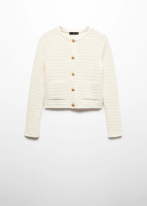 Textured knit cardigan | MANGO (US)