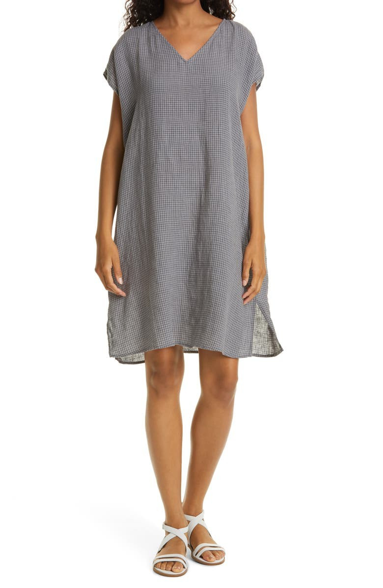 V-Neck Seersucker Shift Dress | Nordstrom