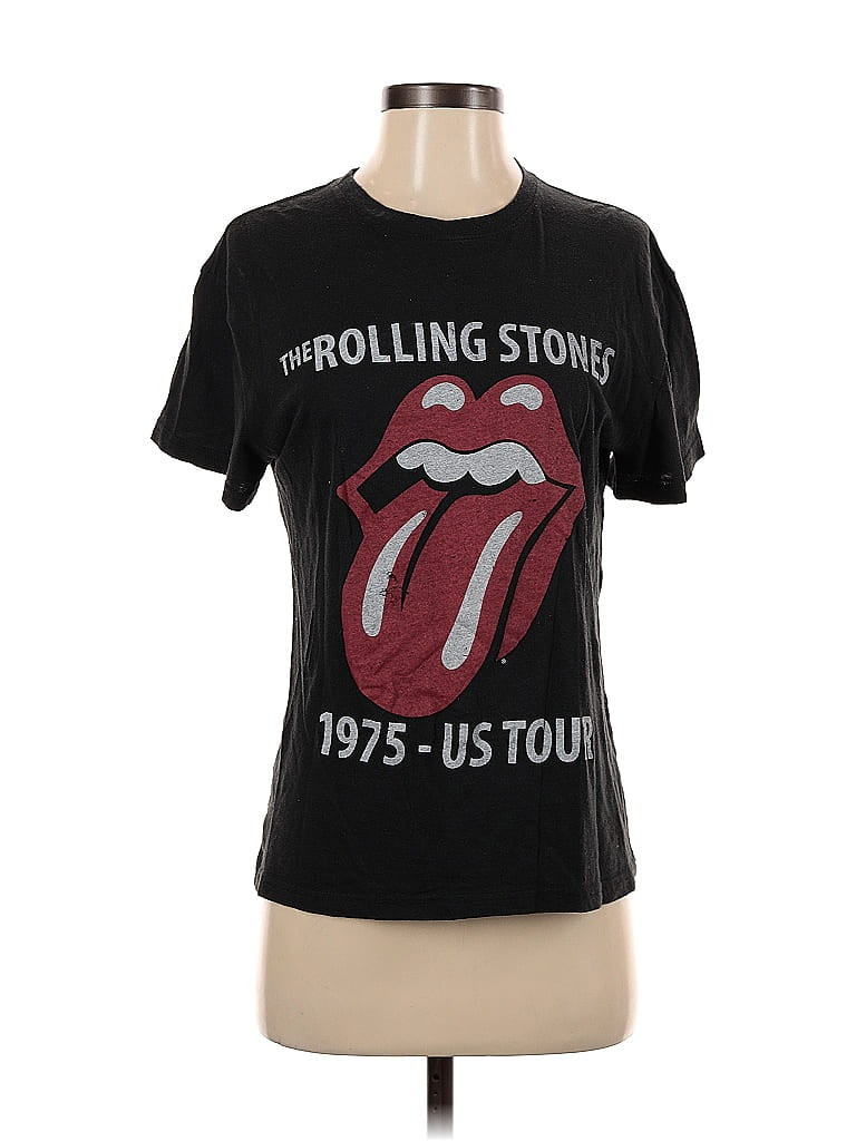 The Rolling Stones Short Sleeve T-Shirt: Black Tops - Size X-Small | ThredUp