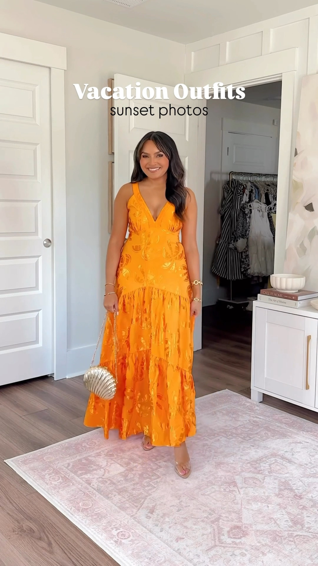 Use my code RACHEL20 for 20% Off $100+ Reg Price Apparel, Accessories, Shoes, Beauty & Home through Sunday 5/11.

Vacation Outfits!
For reference: I’m 5’0, 32b bra size, and 2/26 in bottoms, pear shaped.

Orange maxi dress size xxs regular TTS
Clear heels size 5 TTS

Yellow top size xxs TTS
Blue printed pants size xs petite TTS
Gold sandals size 5 TTS

Red halter top size xxs TTS
Cherry red skort size xs TTS
White heels size 5 TTS

Pink stripe top size xs TTS
Pink stripe shorts size xs TTS
Brown ankle wrap sandals size 5/5.5 TTS

Ivory floral top size xs TTS
Green printed skirt size xs petite TTS
Clear heels size 5 TTS



#LTKTravel #LTKStyleTip #LTKPetite
