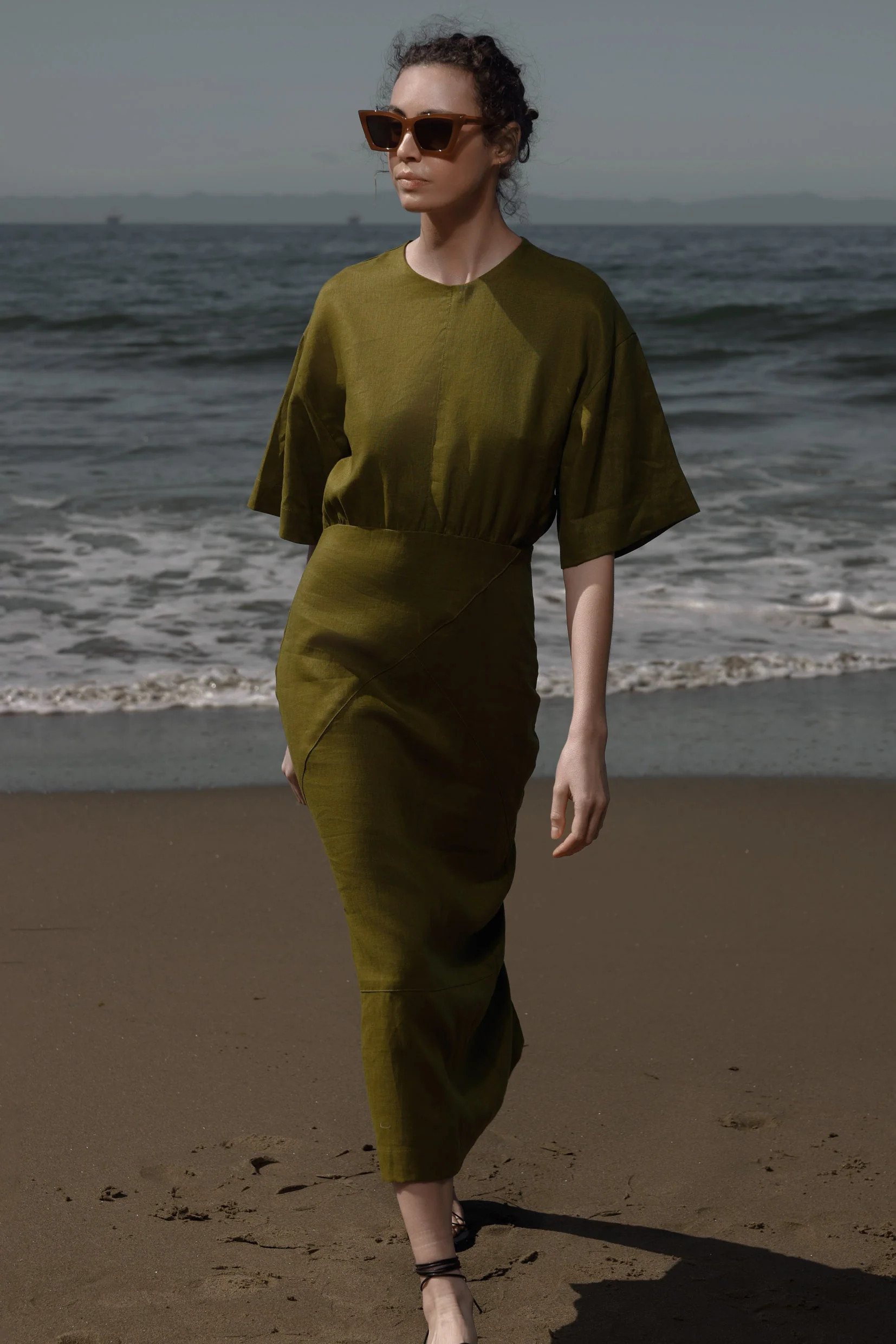 Fauna Dress - Frog Linen | Heidi Merrick | Heidi Merrick