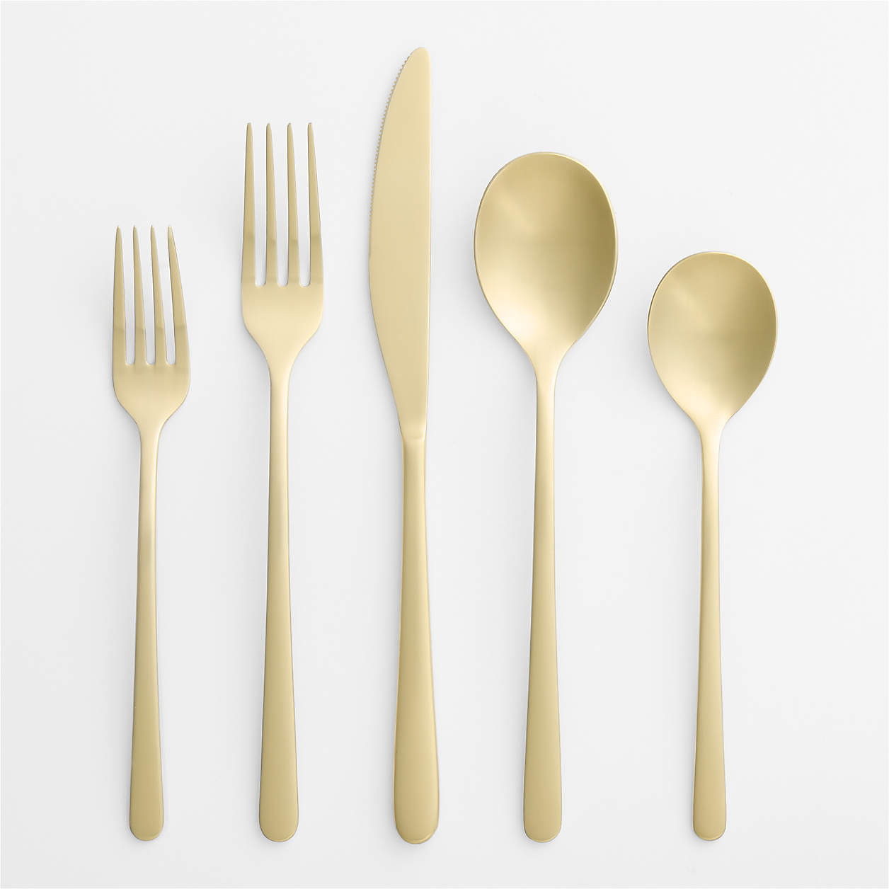 Craft Champagne 20-Piece Flatware Set + Reviews | Crate & Barrel | Crate & Barrel