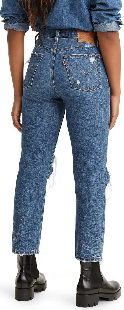 Levi's® 501® Ripped High Waist Straight Leg Jeans | Nordstromrack | Nordstrom Rack