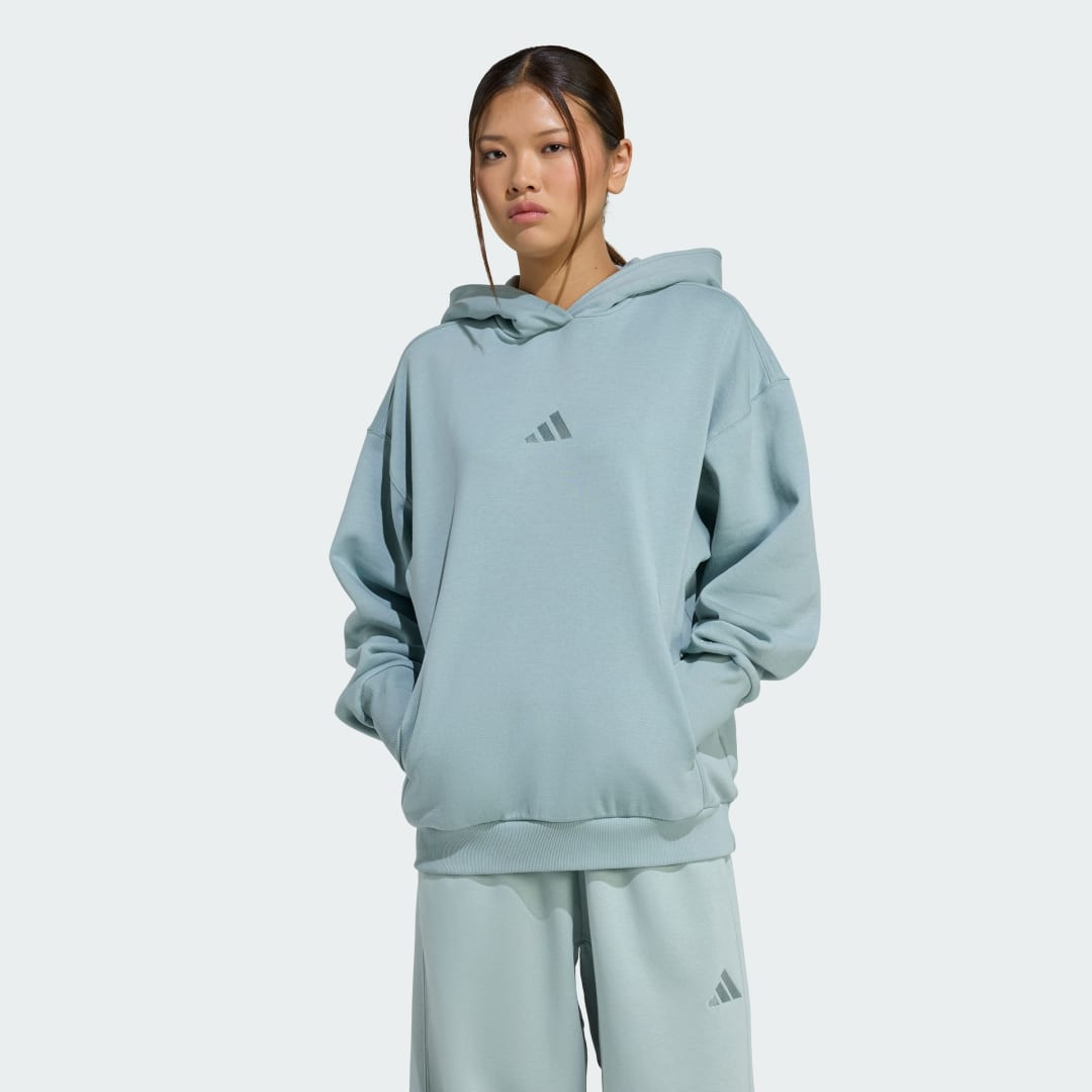 adidas ALL SZN Fleece Loose Hoodie Wonder Sage L - Womens Originals Hoodies & Sweatshirts | adidas (US)