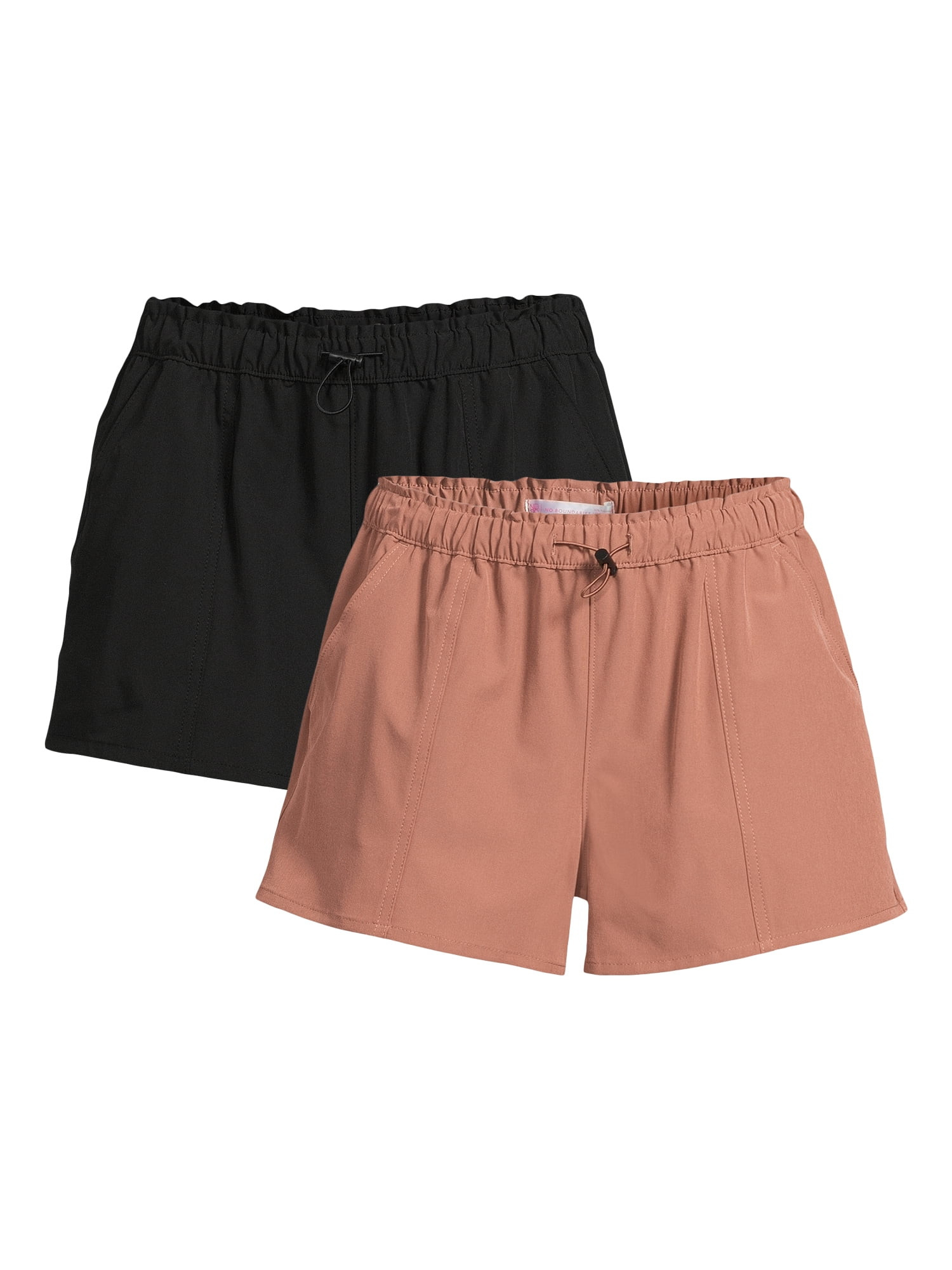 No Boundaries Juniors’ Pull On Bungee Shorts, 2.75” Inseam, 2-Pack, Sizes XS-XXXL - Walmart.c... | Walmart (US)