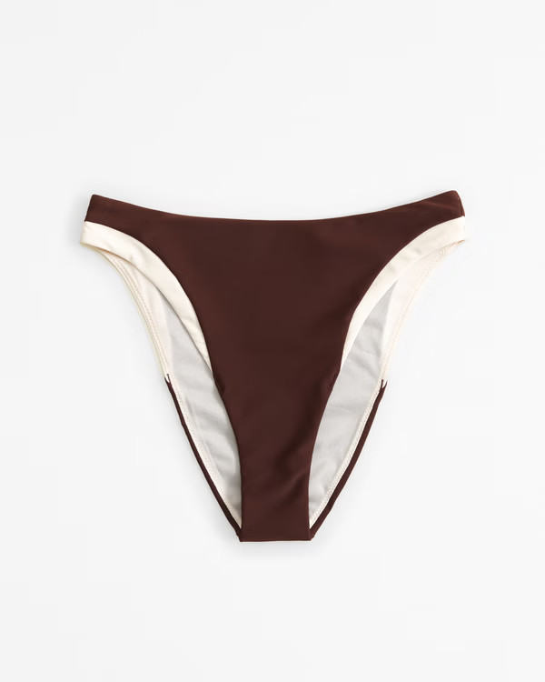 Women's Mid-Rise High-Leg Moderate Bottom | Women's Swimwear | Abercrombie.com | Abercrombie & Fitch (US)