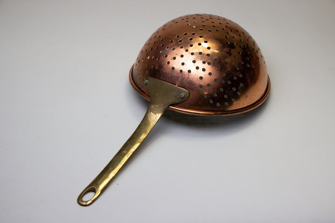 Vintage Copper Strainer/Colander with metal handle | Etsy (US)