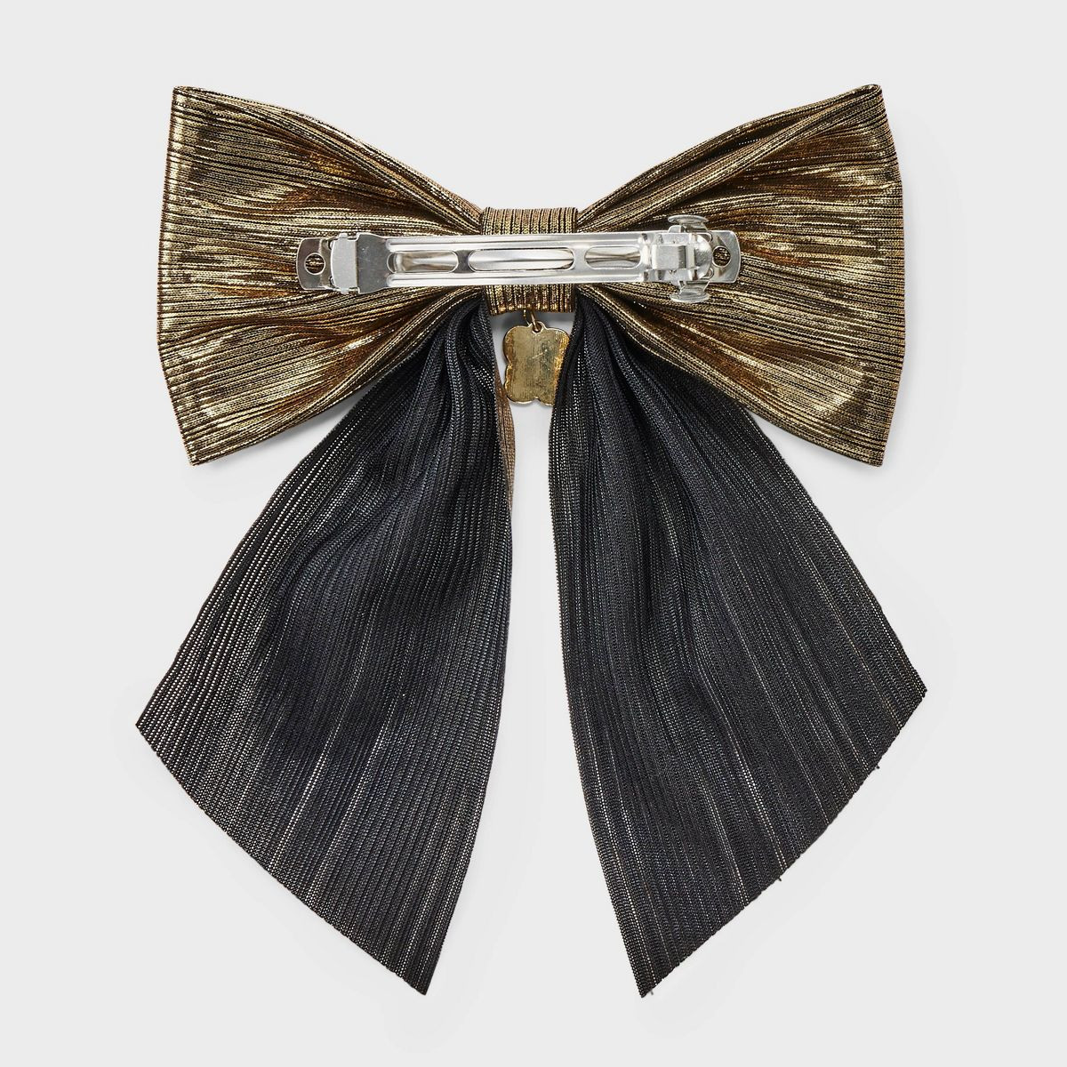 New Year's Holiday "2025" Bow Hair Clip - Black/Gold | Target