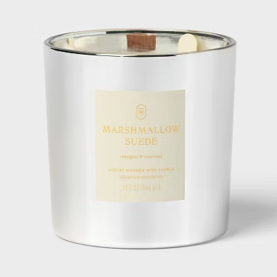Wooden Wick Marshmallow Suede Jar Candle 19.3oz - Threshold™ | Target