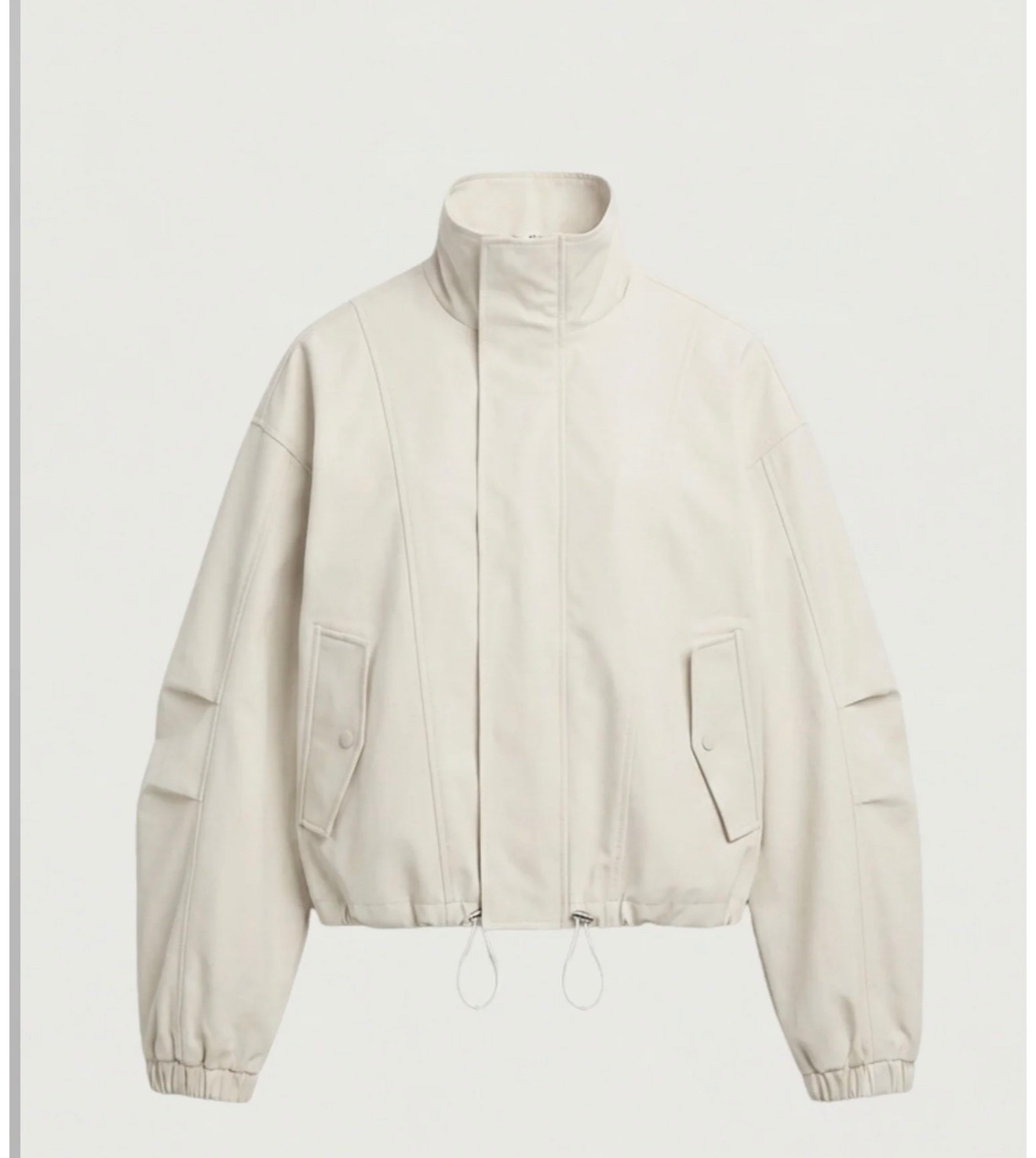 One trend im loving is the funnel neck jacket worn as a top! So chic and makes the outfit so much more interesting!