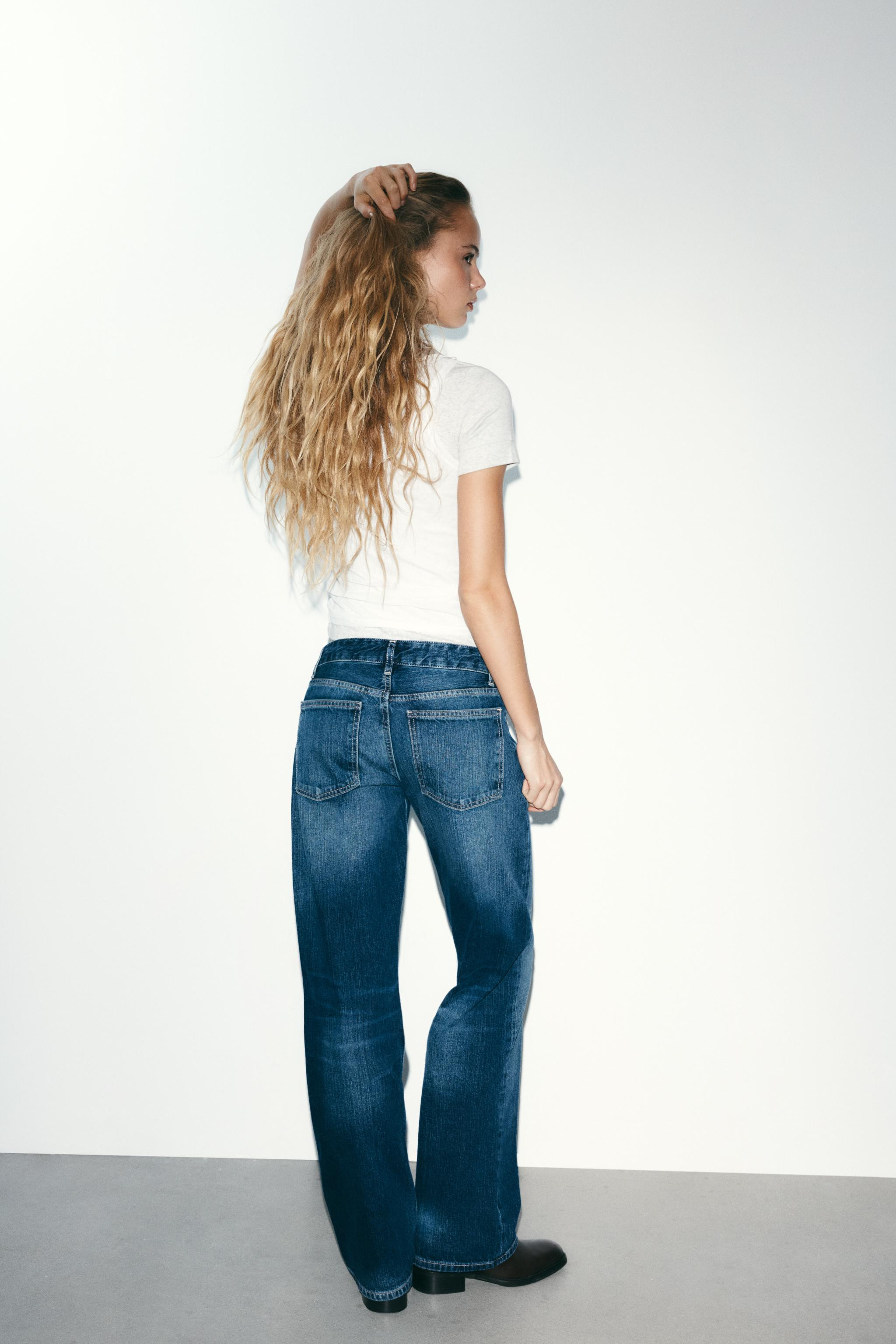 TRF WIDE-LEG LOW-RISE JEANS | Zara UK