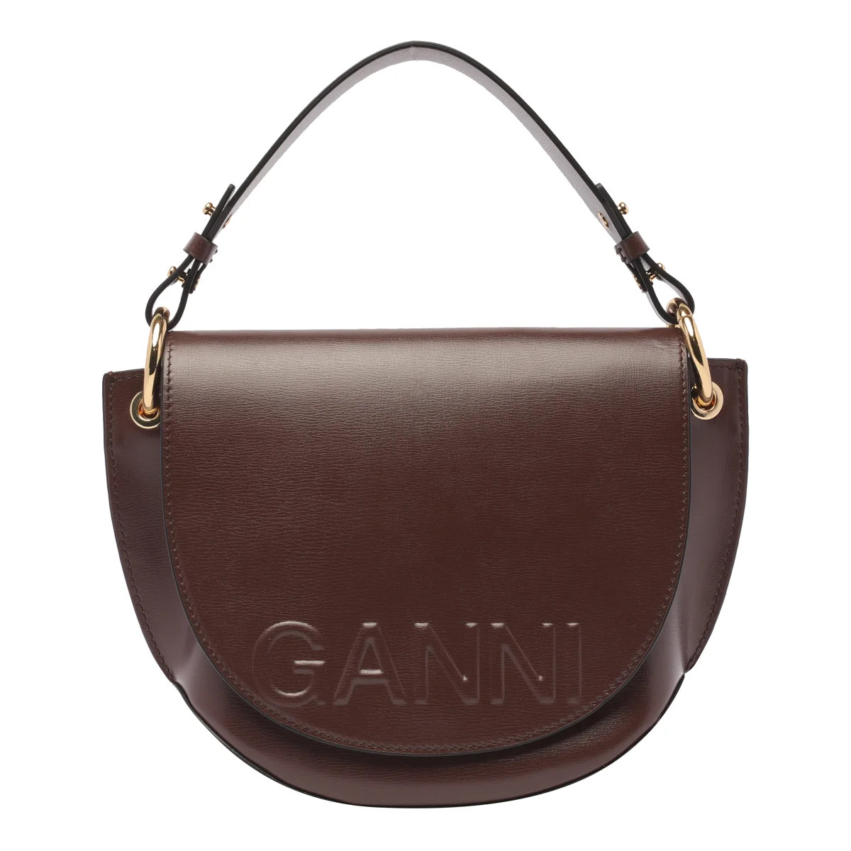 Ganni Logo-Embossed Top Handle Bag | Cettire Global