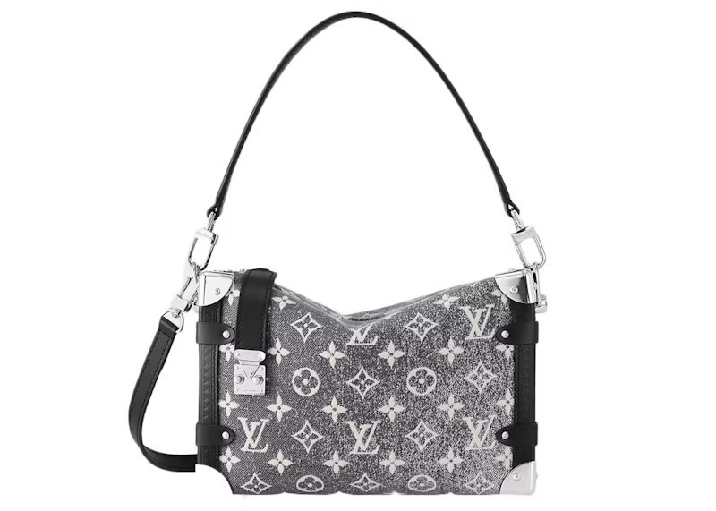 Women's Louis Vuitton Monogram Jacquard Denim Side Trunk in Gray | StockX