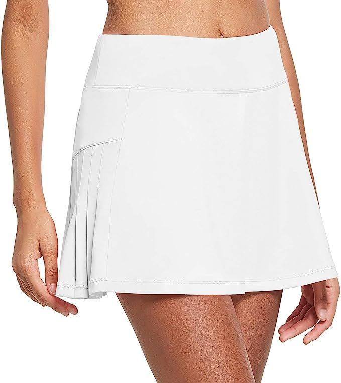 BALEAF Women's High Waisted Tennis Skirts Pleated Golf Skorts Skirts with Ball Pockets | Amazon (US)
