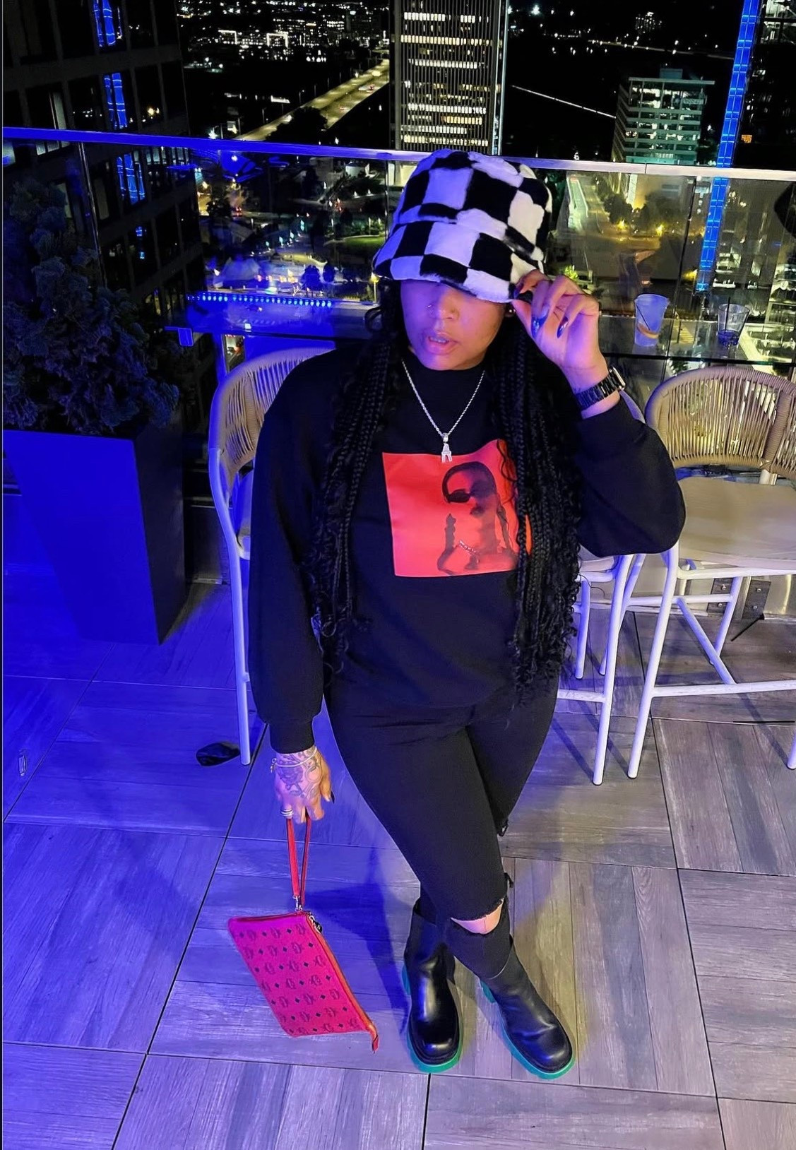 A casual night look that still feels put together. Graphic layers, sleek boots, and accessories that work perfectly for evening plans.

#LTKnightout #LTKootd #LTKstyle