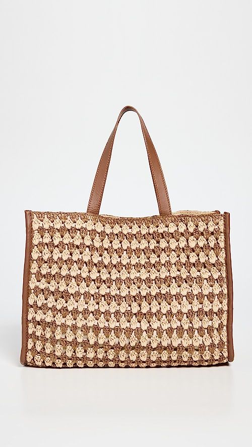 Pia Crochet Raffia Tote | Shopbop