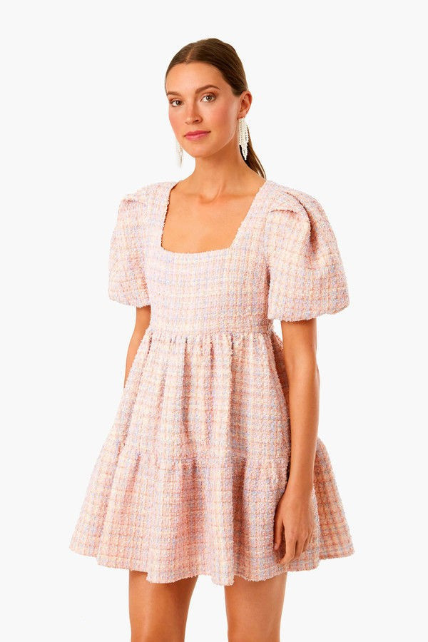 Pink Tweed Nora Mini Dress | Tuckernuck (US)