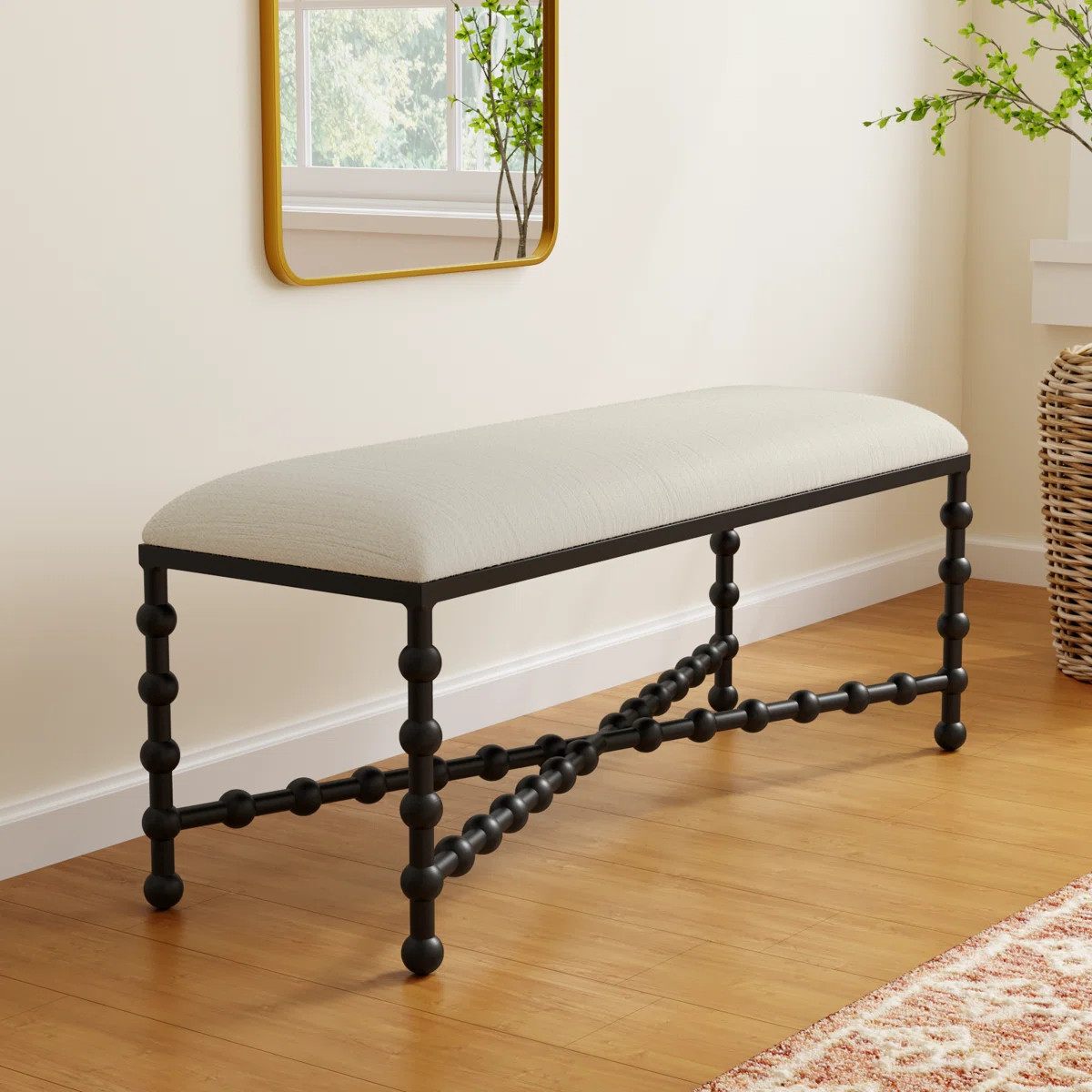 Capri Polyester Upholstered Bench | Wayfair North America