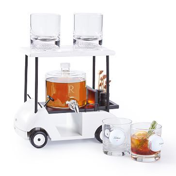 Golf Cart Decanter and Glasses Gift Set | Mark and Graham