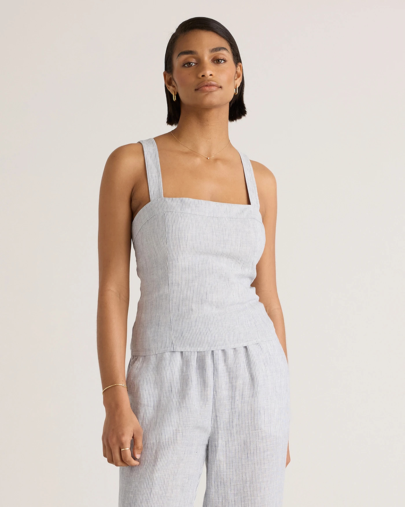100% European Linen Fitted Tank | Quince