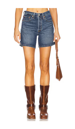 501 Mid Thigh Short in Broken Midnight No DX | Revolve Clothing (Global)