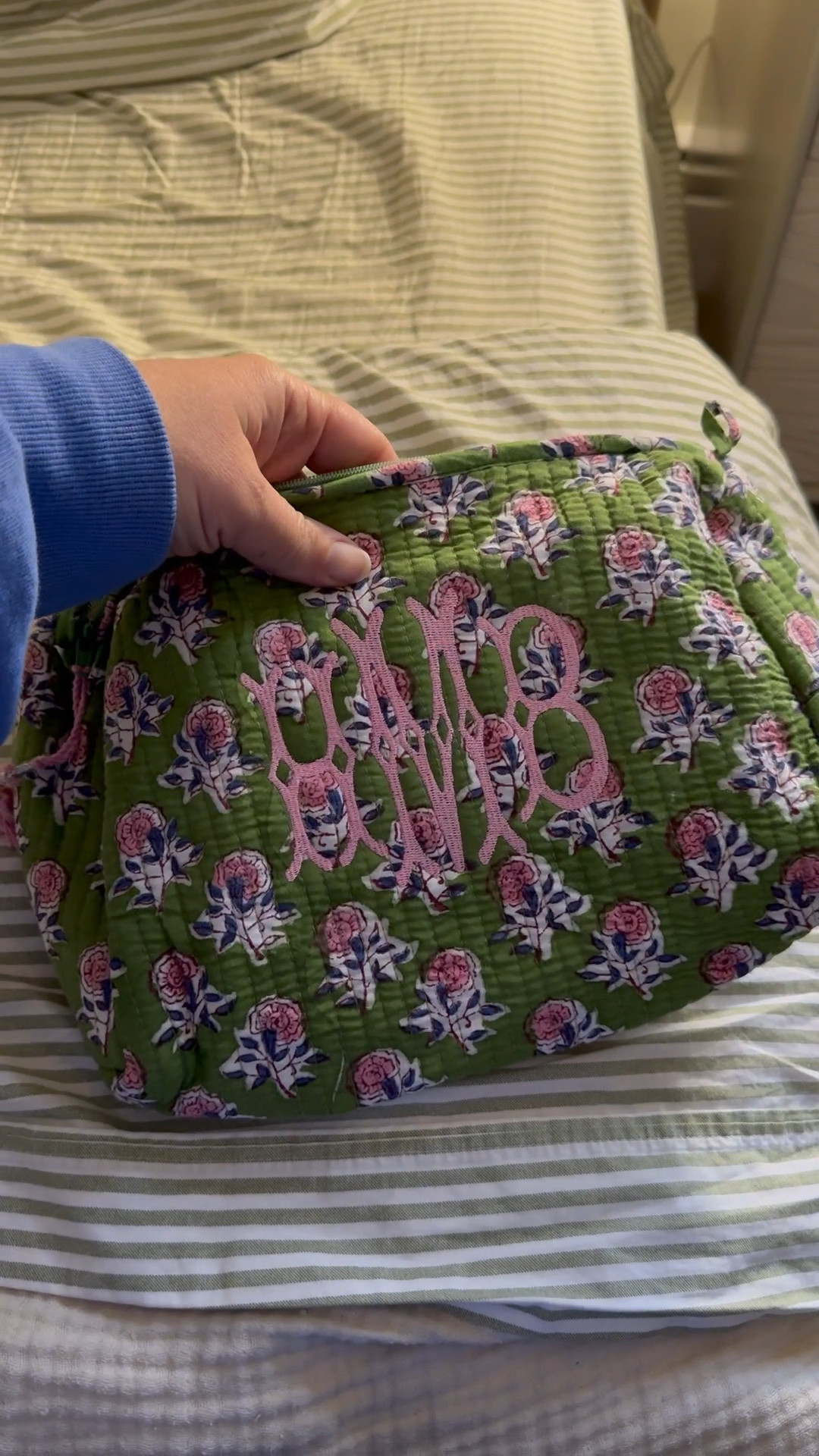 The cutest makeup/toiletries bag! Lots of print options and you can get your initials embroidered !

#LTKFindsUnder50 #LTKBeauty #LTKStyleTip