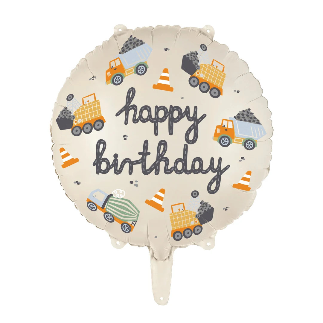 Construction Party Birthday Balloon 14" | Digging Being 3 Construction Birthday | 2 & Digging It ... | Etsy (US)