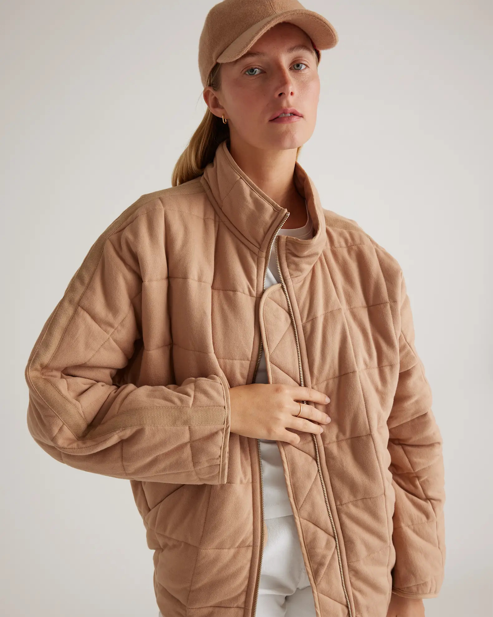 Organic Cotton Quilted Knit Jacket | Quince