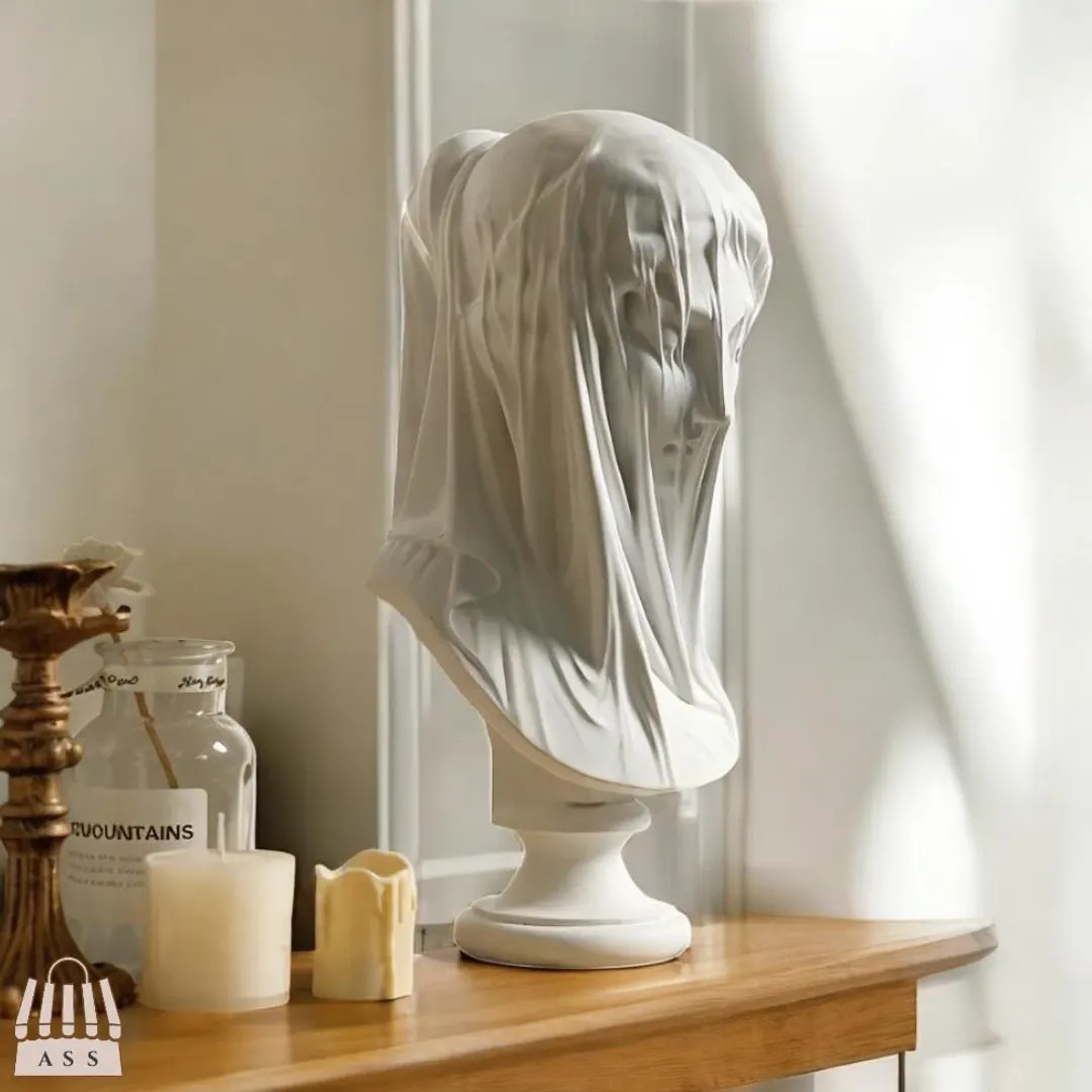Reproduction of "the Veiled Virgin"- Sculpture Inspired by Giovanni Strazza, Elegant Decorative S... | Etsy (US)
