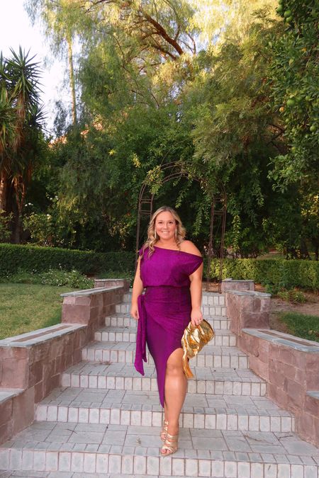 Fall midsize wedding guest outfit 
Dress size large use code SHELLI20 for discount 
Jumpsuit now available in same exact color and material 

#LTKHoliday #LTKmidsize #LTKover40